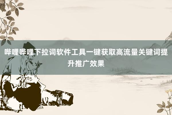 哔哩哔哩下拉词软件工具一键获取高流量关键词提升推广效果