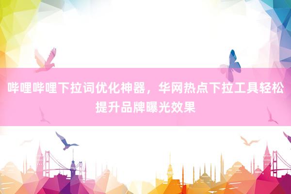 哔哩哔哩下拉词优化神器，华网热点下拉工具轻松提升品牌曝光效果