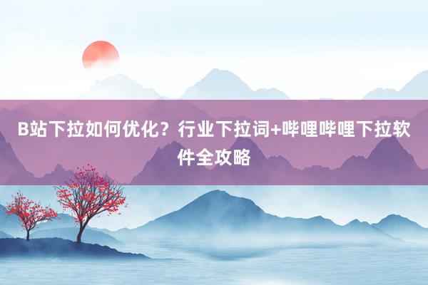B站下拉如何优化？行业下拉词+哔哩哔哩下拉软件全攻略