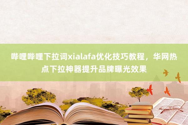 哔哩哔哩下拉词xialafa优化技巧教程，华网热点下拉神器提升品牌曝光效果