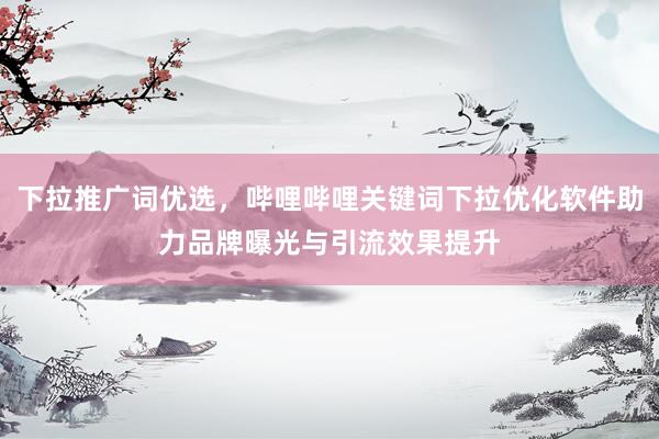 下拉推广词优选，哔哩哔哩关键词下拉优化软件助力品牌曝光与引流效果提升