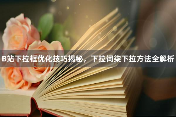B站下拉框优化技巧揭秘，下拉词柒下拉方法全解析